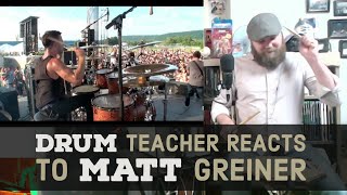 Drum Teacher Reacts to Matt Greiner - August Burns Red - 11th Hour - Episode 108