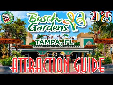 Busch Gardens Tampa RIDES & ATTRACTIONS - 2025 - Florida's BEST Coaster Theme Park!