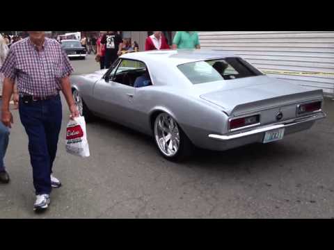 Silver pro touring 1967 Chevy Camaro ss at good guys