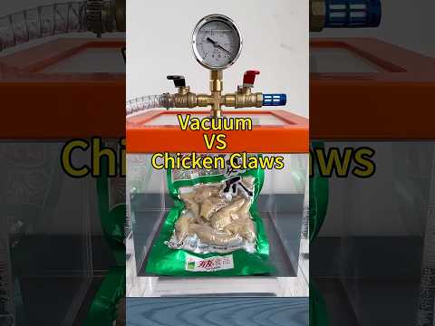 Episode 25/Test-Chicken Claws VS Vacuum #Experiment #Vacuum #Science #Physics #Research