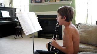 Morgan Perry playing clarinet to 
