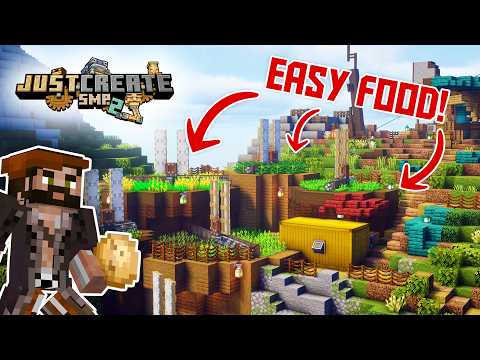 I built EASY food farms in Create Mod! Just Create 2: Ep 3