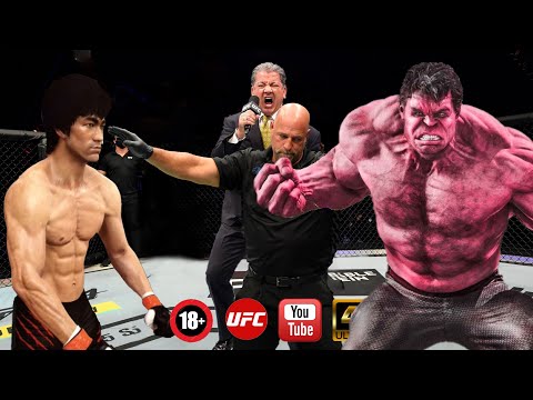 Bruce Lee vs incridible Pink Hulk  ( EA Sports UFC 4 ) wwe mma