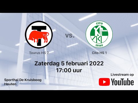 Taurus HS 2 vs.  Cito HS 1, Volleybal Heren Tweede Divisie