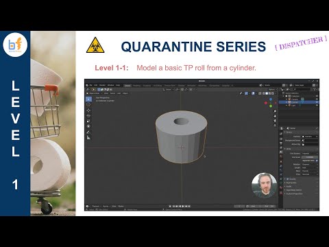 How to model a basic roll of TP in Blender | Quarantine Series 1-1