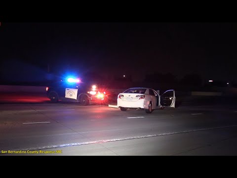 San Bernardino CHP Traffic Break For A Traffic Collision In Lanes Of I-215 S. September 24 2025