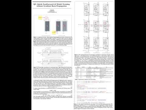 QF: Quick Feedforward AI Model Trainingwithout Gradient Back Propagation