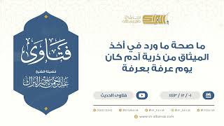 صورة ما صحة ما ورد في أخذ الميثاق من ذرية آدم كان يوم عرفة بعرفة  - للشيخ عبدالرحمن البراك (9480)