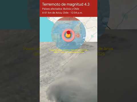 Terremoto de magnitud 4.5 Bolivia, Chile, Paraguay y Argentina A 33 km de Susques, Jujuy, Argentina