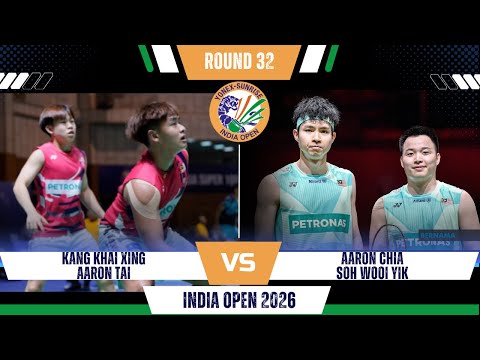 RETIRED! Kang/Tai (MAS) vs Aaron CHIA/SOH Wooi Yik (MAS) | India Open Badminton 2026