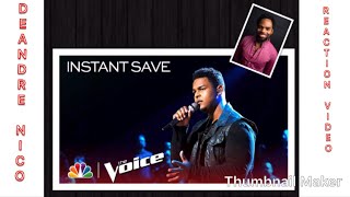 DeAndre Nico - All Of me (The Voice Instant Save)((Reaction Video))