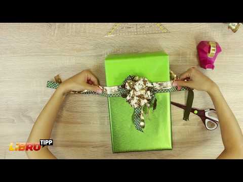 LIBRO Tipp: Weihnachtliche Verpackung mit toller Schleife selber basteln - DIY Tutorial/Anleitung