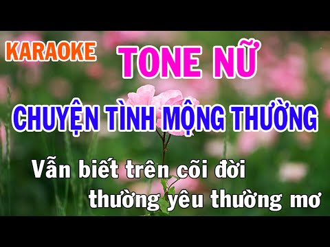 Chuyện Tình Mộng Thường Karaoke Tone Nữ Nhạc Sống - Phối Mới Dễ Hát - Nhật Nguyễn
