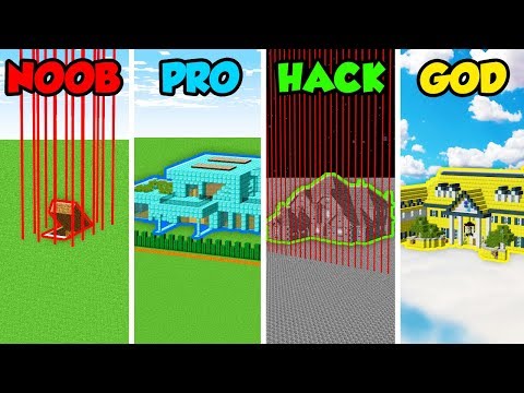 Minecraft NOOB vs. PRO vs. HACKER vs. GOD: SAFEST SECRET BASE  in Minecraft! (Animation)