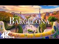 FLYING OVER BARCELONA (4K UHD) - Relaxing Music Along With Beautiful Nature Videos - 4K Videos HD
