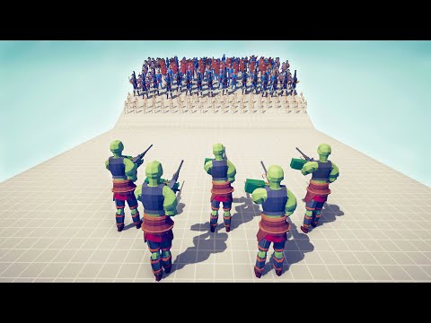 SUPER-MUTANT MACHINEGUN vs 100x UNITS - Totally Accurate Battle Simulator TABS
