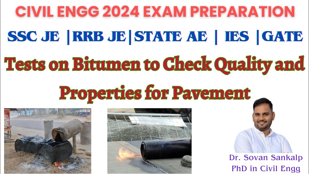 Tests on Bitumen to Check Quality and Pavement Properties | Transportation #civilengineering #sscje
