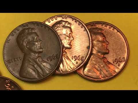 DC Minutes 1968 US Pennies Worth $ - United States Lincoln One Cent Coins