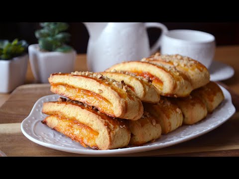 Very tasty cookies with apricot jam! Easy and fast recipe!