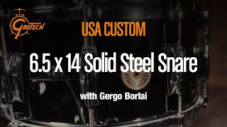 Video thumbnail for GRETSCH USA Solid Steel Snare Drum 6.5 x 14″ played by Gergo Borlai by gretschdrumsusa