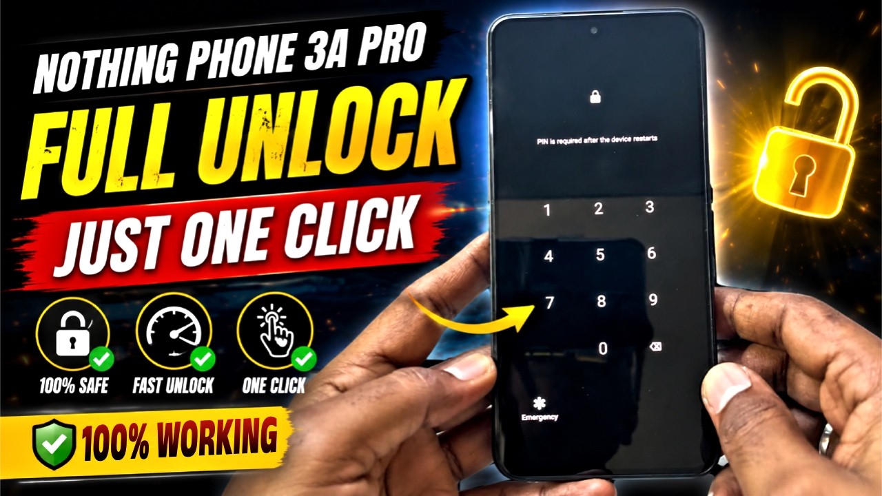 Nothing Phone 3A Pro FRP Unlock | One Click Screen Lock Remove (2026)