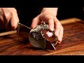 8K ASMR Grapefruit Glass Cutting Unreal Satisfying Sounds