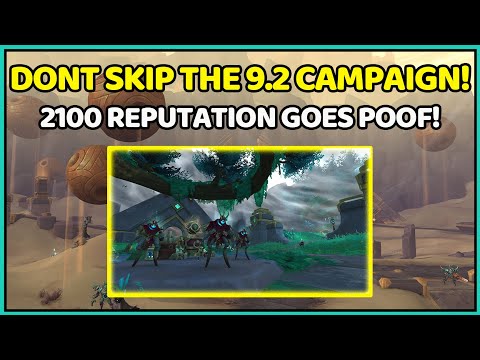 DONT SKIP THE 9.2 CAMPAIGN EARLY! GET 2100 REPUTATION INSTEAD! | Shadowlands Goldmaking