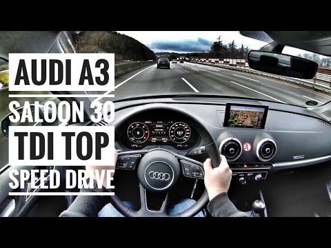 Audi A3 Sedan 30 TDI (2019) | POV Drive on German Autobahn - Top Speed Drive