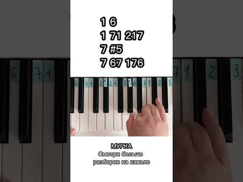 Как играть Мурку на пианино 🎹 #поцифрам #разборпесни