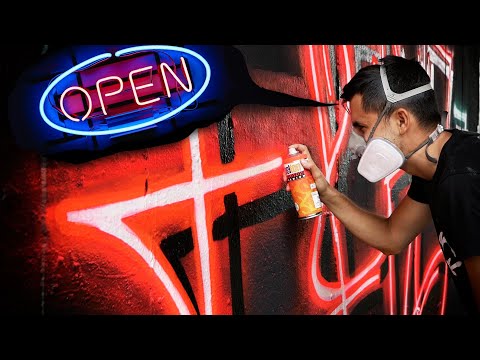 I try painting NEONS LIGHTS (this is SHINY!)