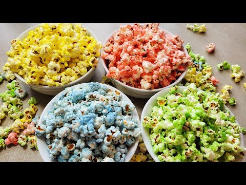 POPCORN DOLCI COLORATI / SWEET POPCORN semplici, facili e veloci!