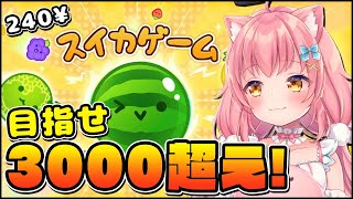 【スイカゲーム】ハイスコア3549行ったけど配信で3000まだ行ってないから目指す！！！！【だてんちゆあ】