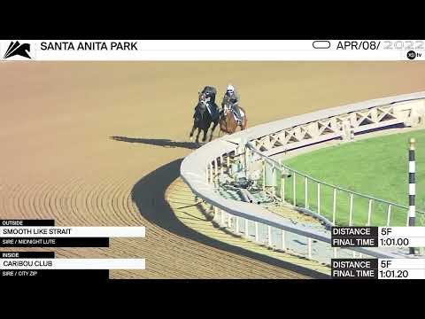 Work of the Day at Santa Anita Park: Smooth Like Strait and Caribou Club worked on April 8th, 2022.