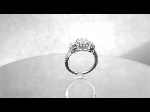 18K WHITE GOLD PRINCESS CUT DIAMOND ENGAGEMENT RING PRONG SET 1.64CTW - KNR INC - 374