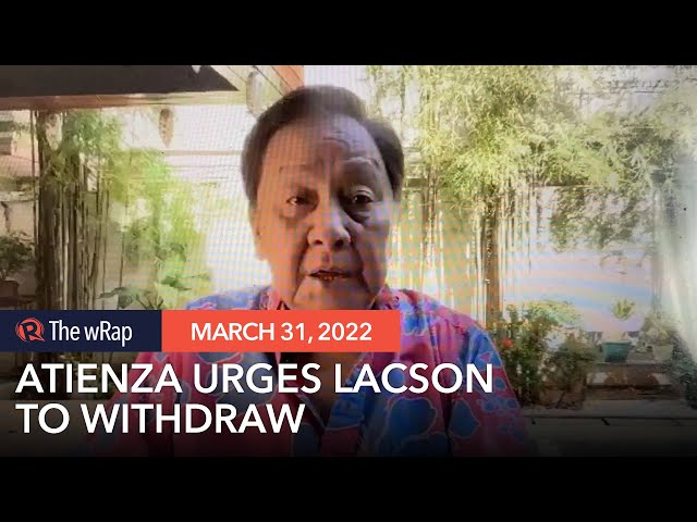 Lito Atienza ‘seriously’ eyes withdrawal from VP race, urges Lacson to do the same