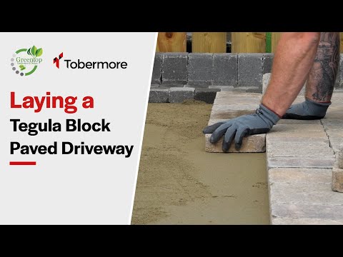 Laying a Tegula block paved driveway