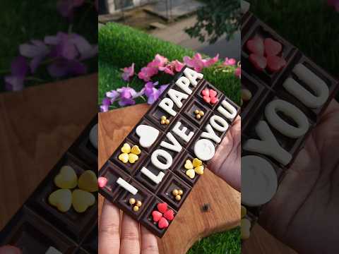 Cute chocolate gift for dad #trending #viral #youtubeshorts #chocolate #shorts #gift #homemade #yt