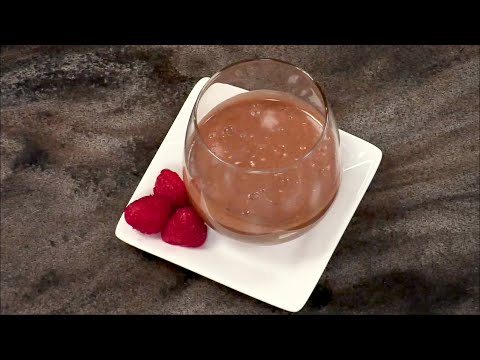 Chocolate, peanut butter, and banana smoothie