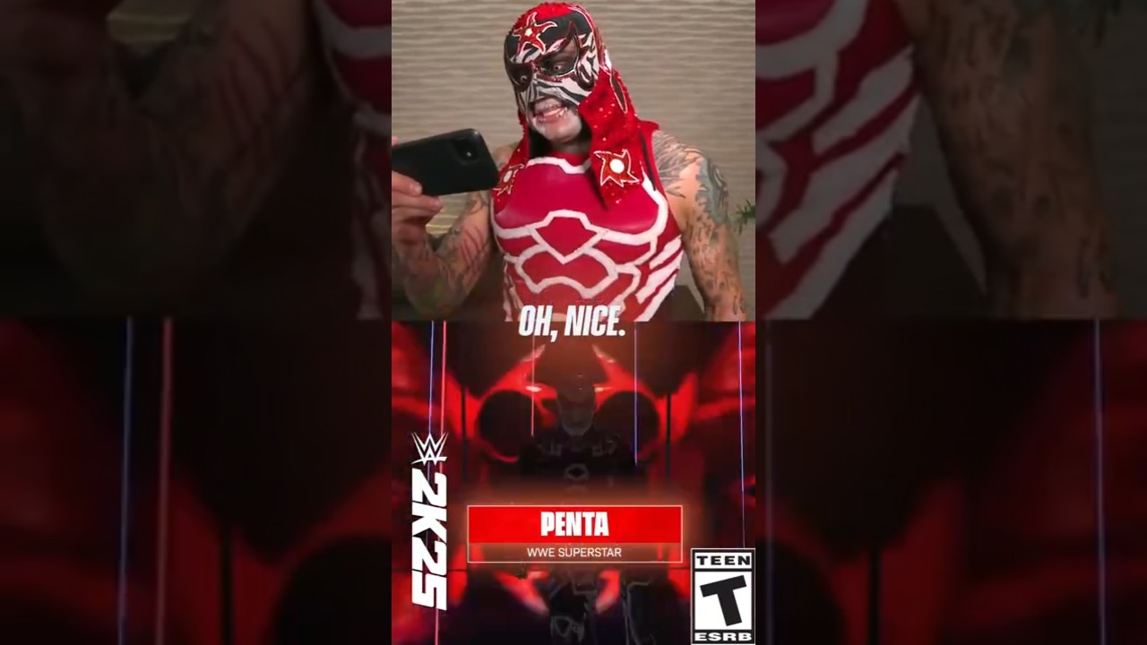 Penta Reacts to His WWE 2K25 Character for the First Time!