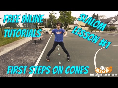 Beginner slalom on inline skates - lesson 1