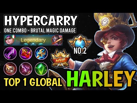 Supreme No.2 Harley!! Top 1 Global Harley Best Build 2021 - Mobile Legends