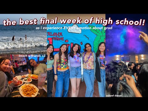 LAST FULL WEEK OF HIGH SCHOOL (senior year vlog)! beach days, last school dance vlog: senior season