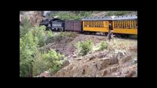 preview picture of video 'Durango Silverton Train Ride (Videos):  Day 4 Colorado Vacation'