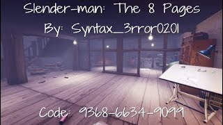 Slender Man The 8 Pages Fortnite Creative Map Codes Dropnite Com - slenderman roblox id