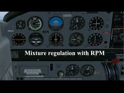 How to Lean the mixture RPM. Ajustando mezcla con RPM Piper Warrior