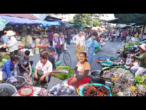 Best exploring Cambodia Market Street Food Tour @ Boeng Tompun & More - Daily Fresh Food