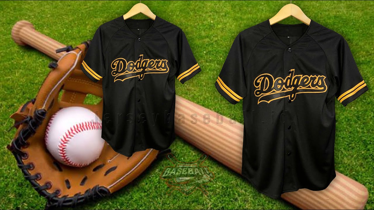 Watch video Jersey baseball / baju baseball Dodgers Black gold Now Jersey baseball / baju baseball Dodgers Black gold