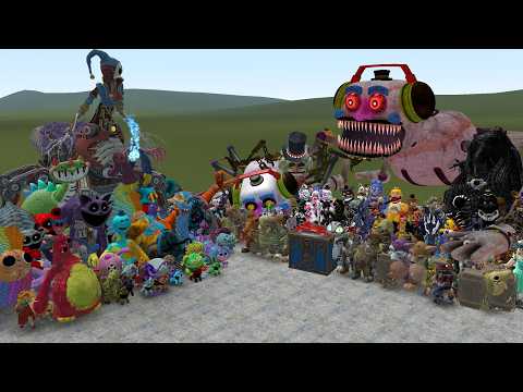 ALL POPPY PLAYTIME CHAPTERS 1-5 VS ALL FNAF 1-11 SECRET OF THE MIMIC ANIMATRONICS In Garry's Mod!