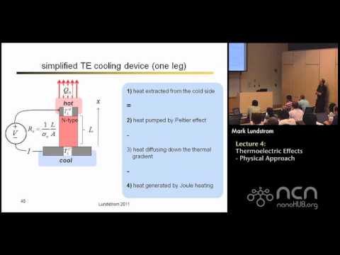 Near-equlibrium Transport Lecture 4: Thermoelectric Effects: Physical Approach