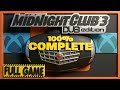 MIDNIGHT CLUB 3 DUB EDITION LONGPLAY FULL GAME 100 COMPLETE